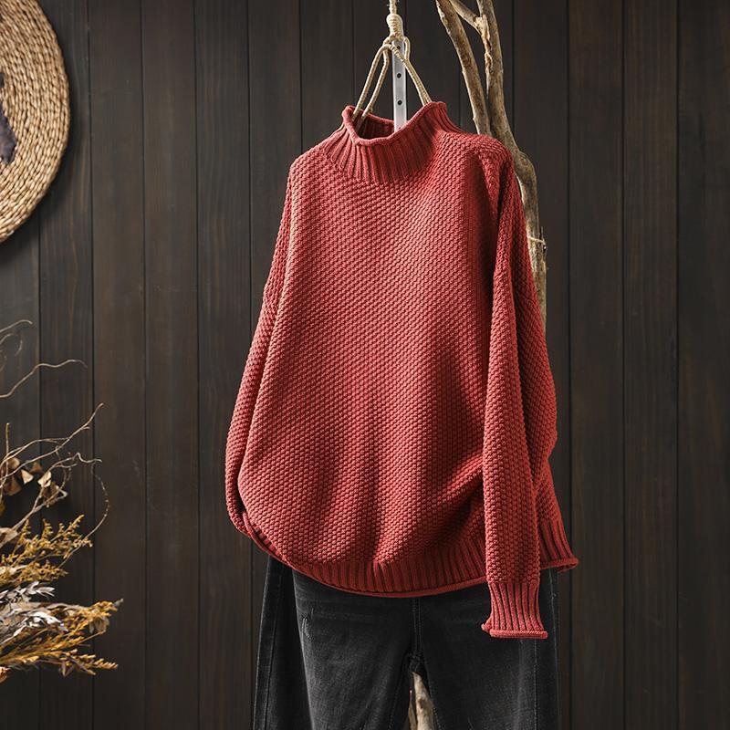 Emma - Funnel Neck Knitted Jumper