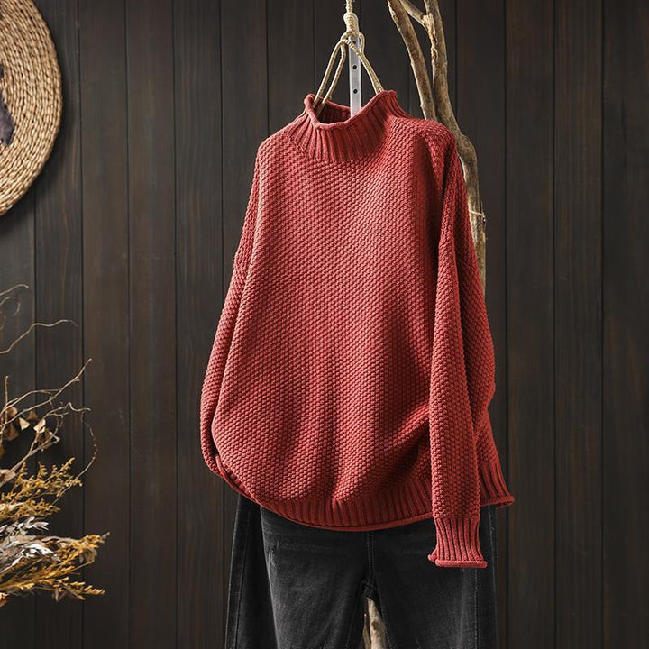 Emma - Funnel Neck Knitted Jumper