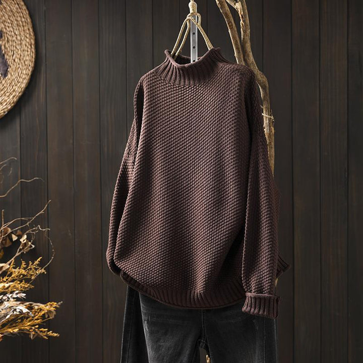 Emma - Funnel Neck Knitted Jumper