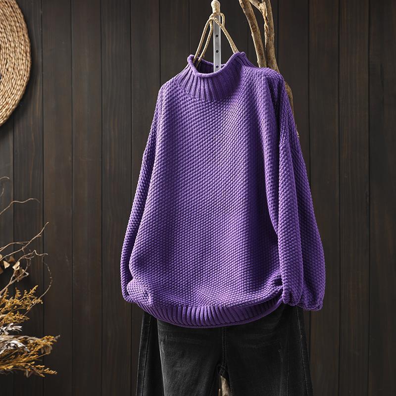 Emma - Funnel Neck Knitted Jumper