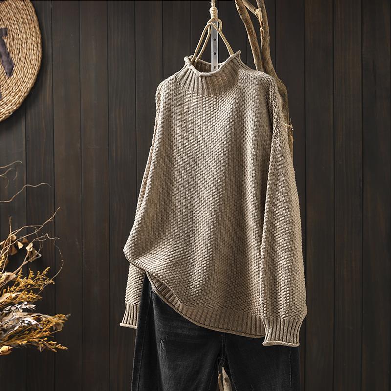 Emma - Funnel Neck Knitted Jumper