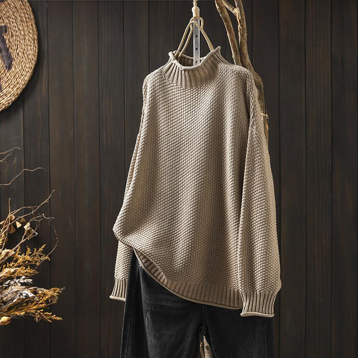 Emma - Funnel Neck Knitted Jumper