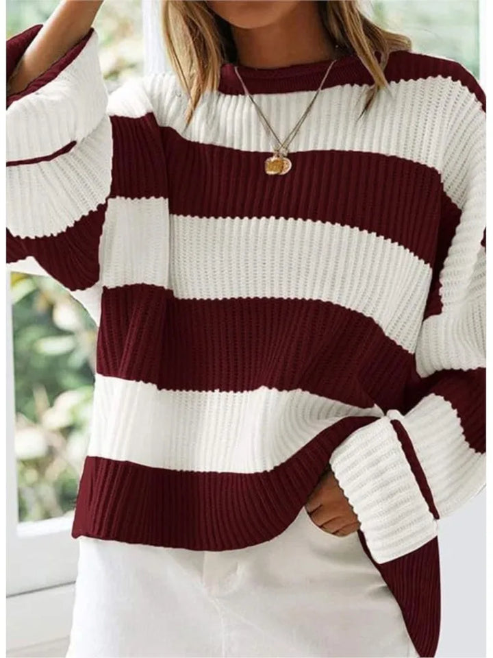 Sasha - Striped Oversized Knit Sweater
