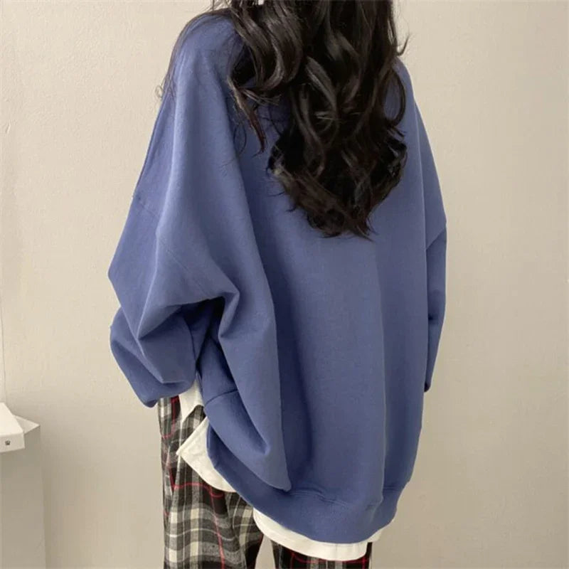 Lesley - Oversized round neck jumper for women