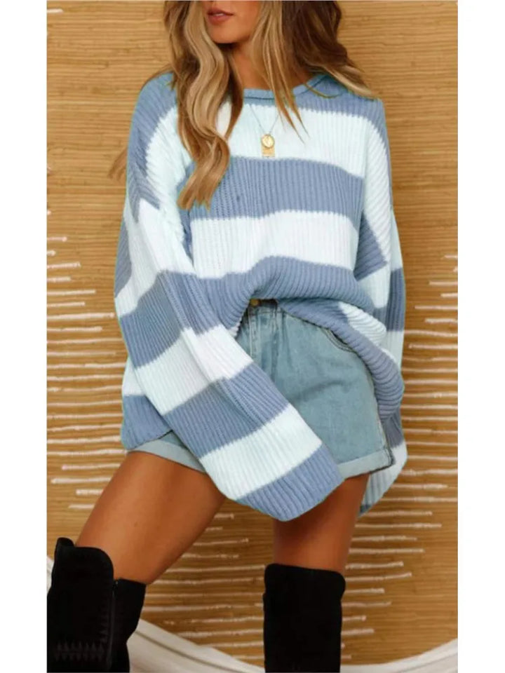 Sasha - Striped Oversized Knit Sweater