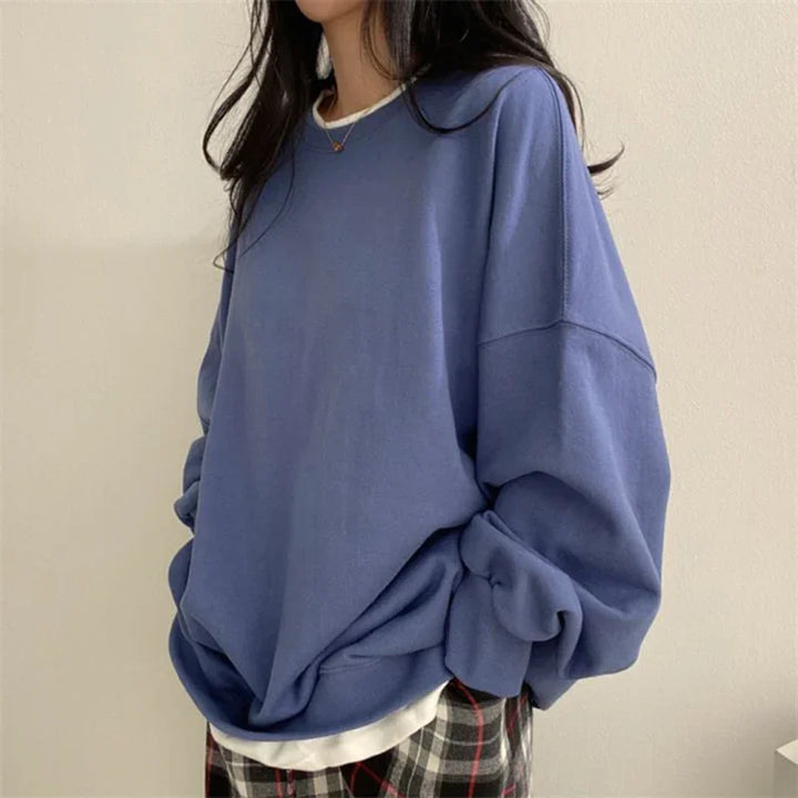Lesley - Oversized round neck jumper for women