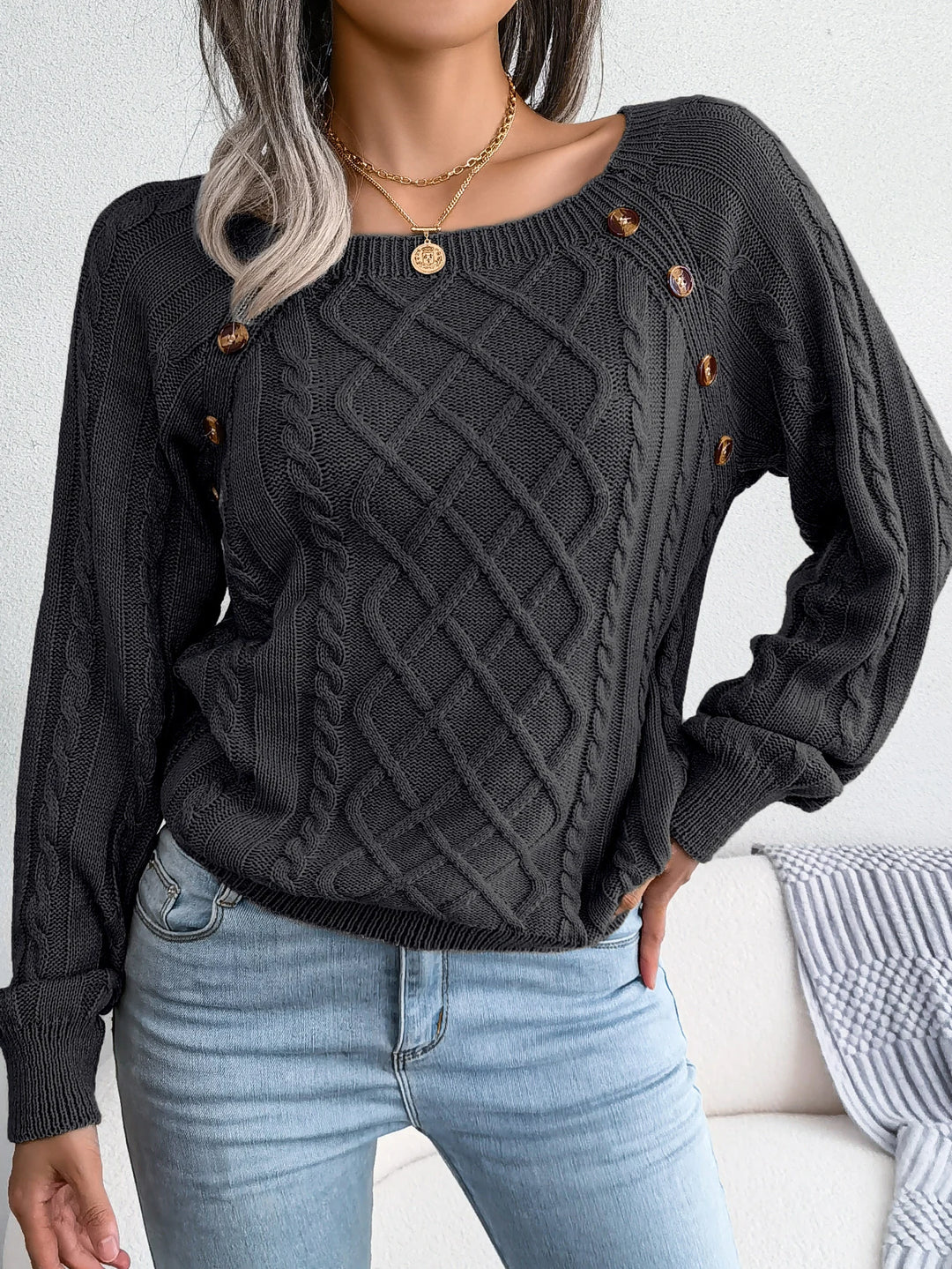 Rosemarie - Warm Button Pullover