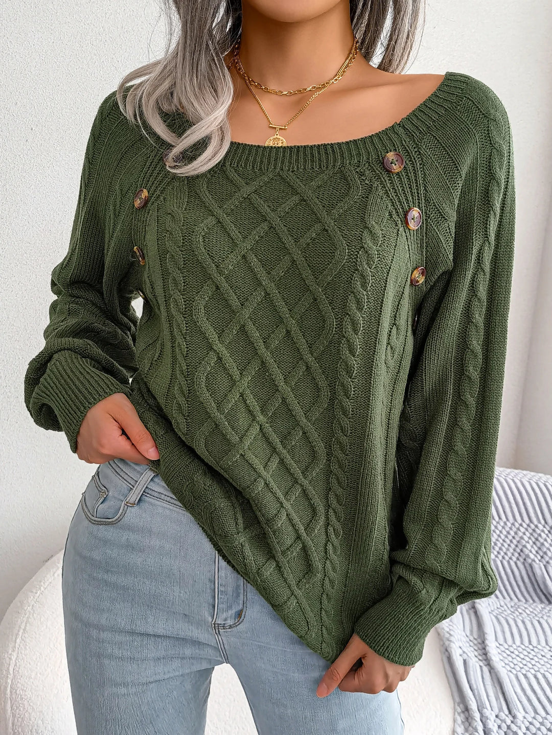Rosemarie - Warm Button Pullover