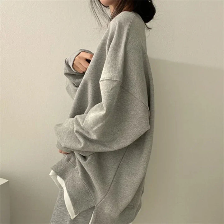 Lesley - Oversized round neck jumper for women