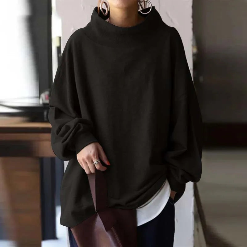 Yolanda - Oversized round neck jumper for women
