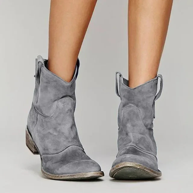 Samantha – Vintage Cowboy Ankle Boots