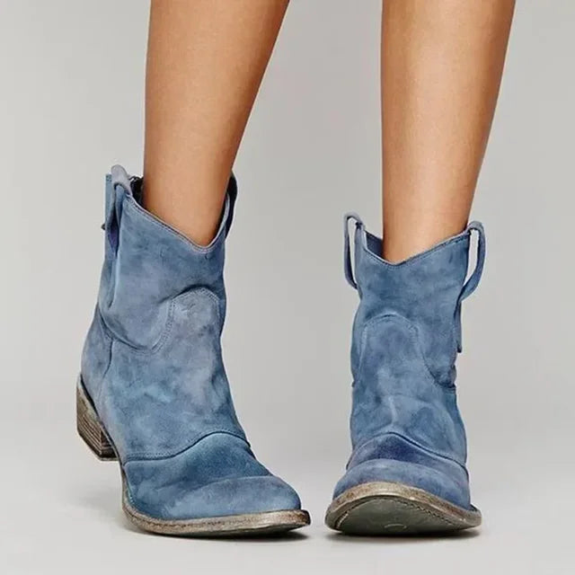 Samantha – Vintage Cowboy Ankle Boots