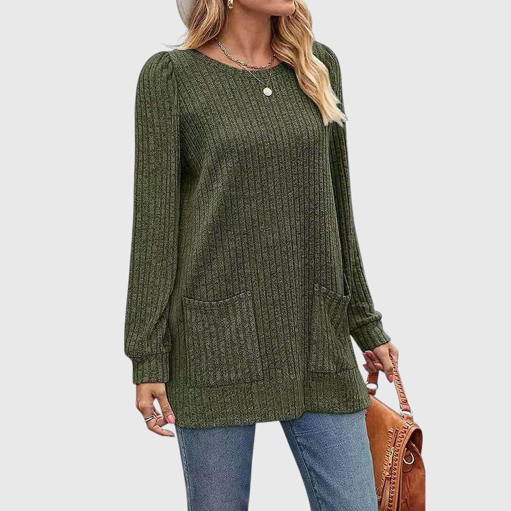 Meg - Oversized round neck jumper for women