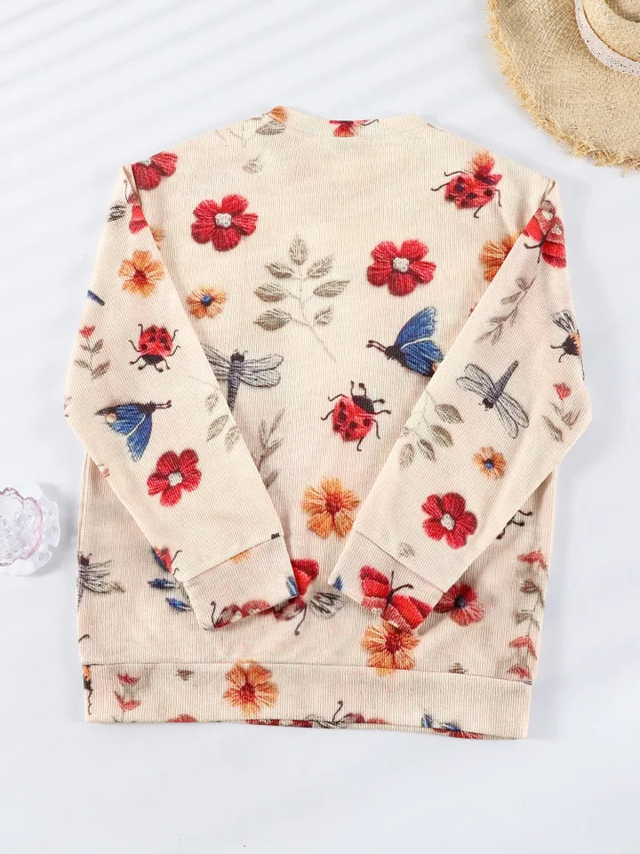 Madeleine - Women Embroidered Floral Knit Sweater