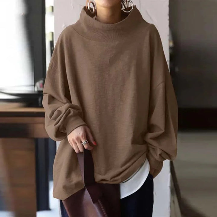 Yolanda - Oversized round neck jumper for women