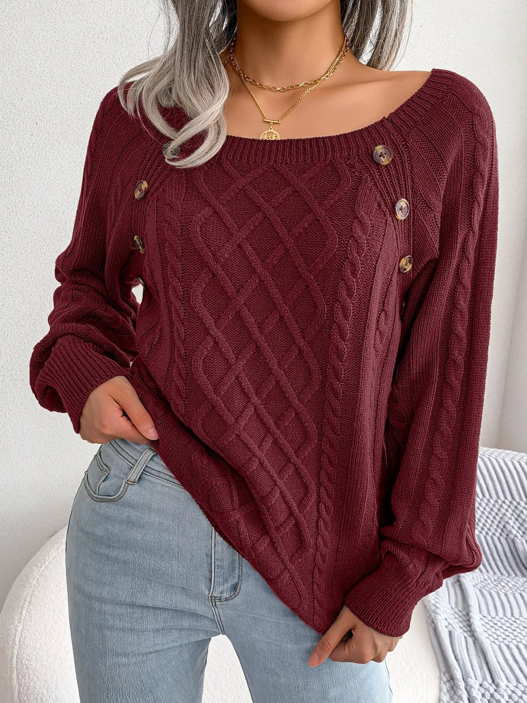 Rosemarie - Warm Button Pullover