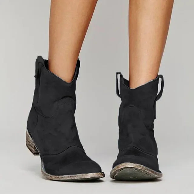 Samantha – Vintage Cowboy Ankle Boots