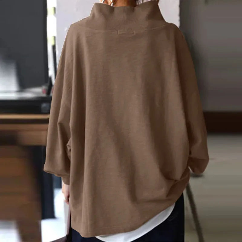 Yolanda - Oversized round neck jumper for women