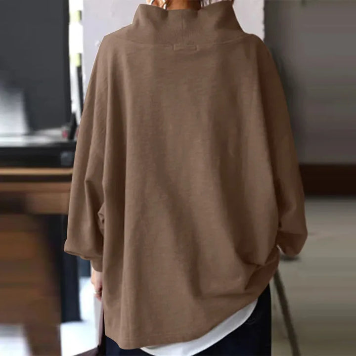 Yolanda - Oversized round neck jumper for women
