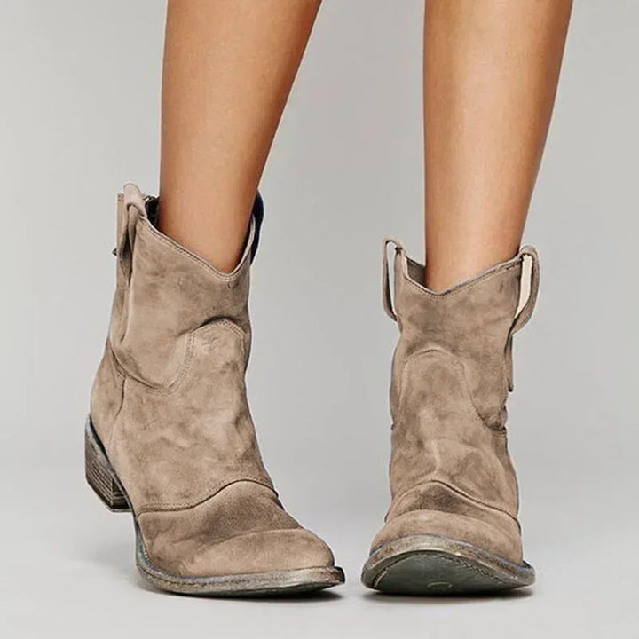 Samantha – Vintage Cowboy Ankle Boots