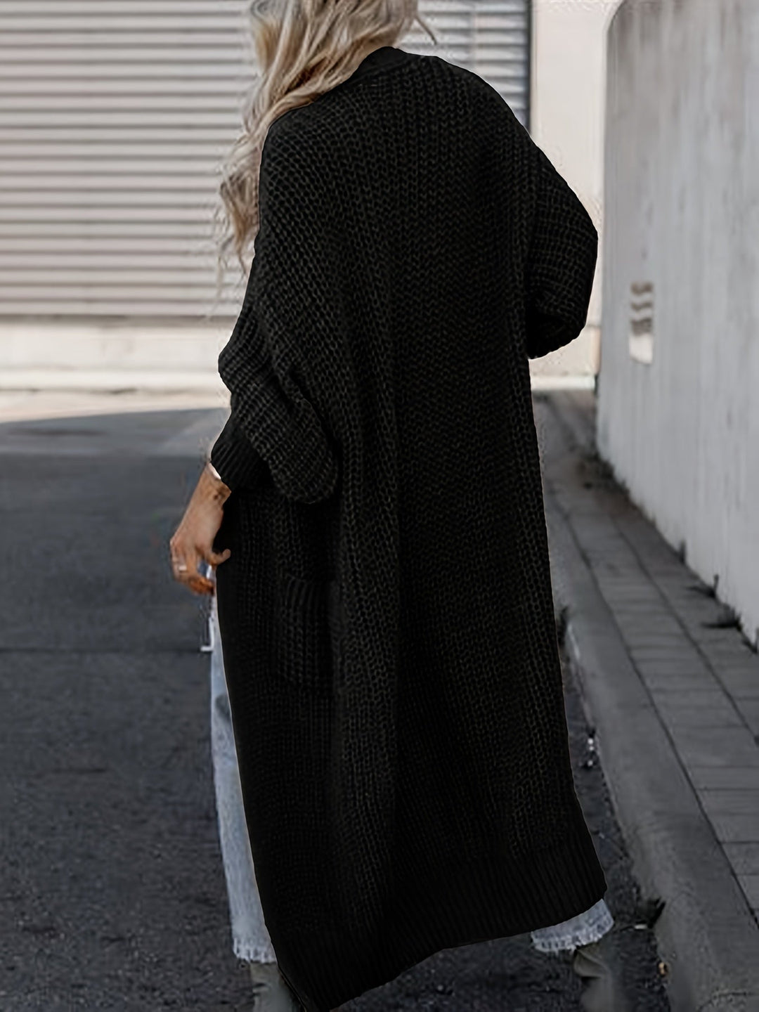 Nat - Elegant Chunky Knit Long Cardigan