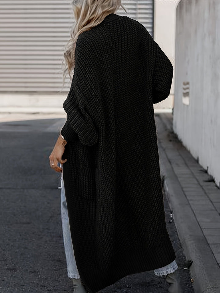 Nat - Elegant Chunky Knit Long Cardigan