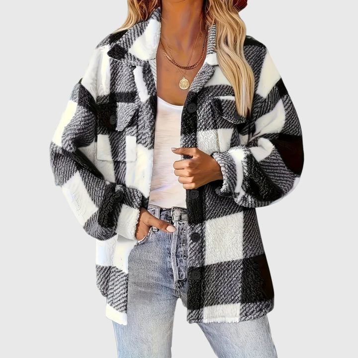 Yabbi - Polar Fleece Plaid Jacket