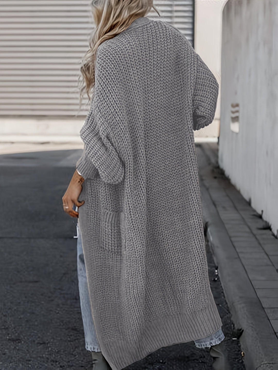 Nat - Elegant Chunky Knit Long Cardigan