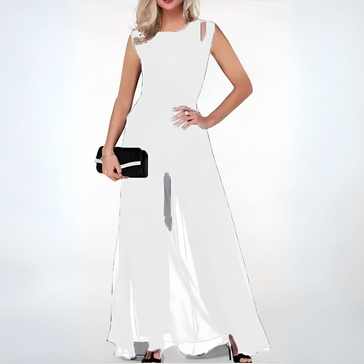 Summer - Sleeveless Jumpsuit With Wide Leg For Women