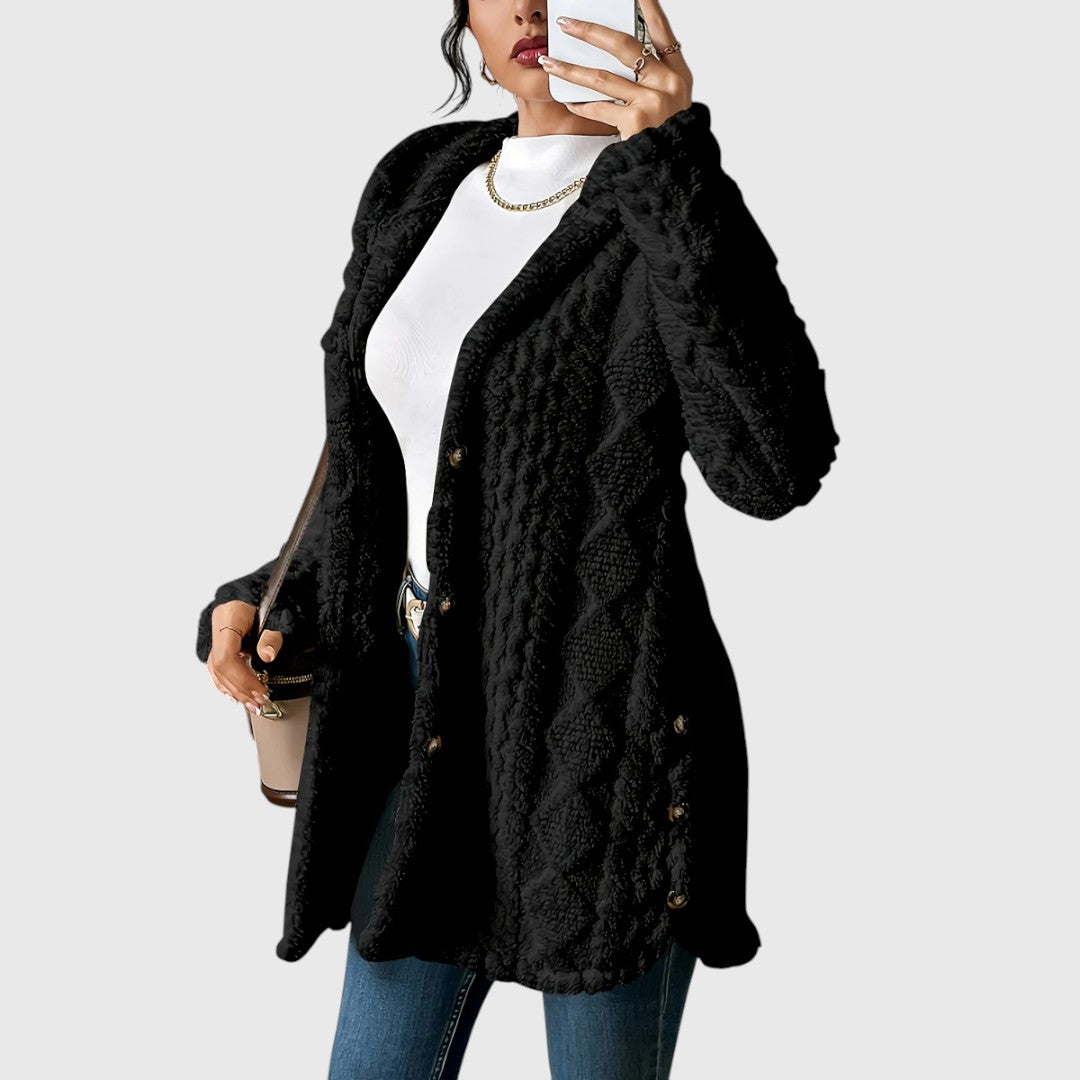 Gladys - Comfortable Mid-length Cardigan