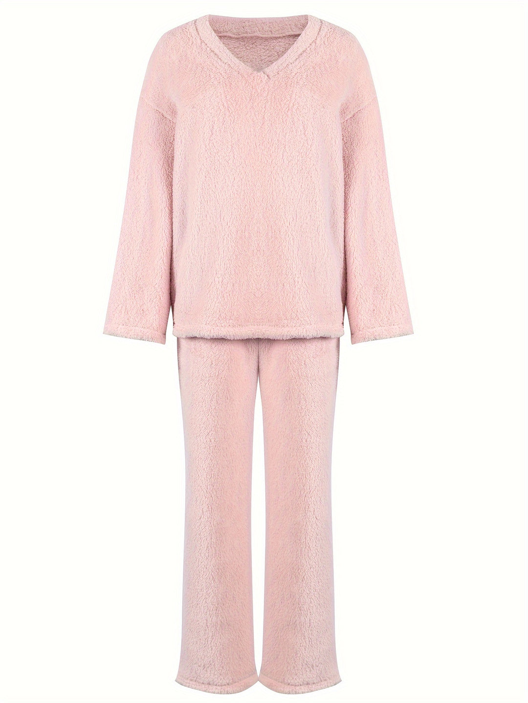 Melita - Cozy Elegant Women's V-Neck Set
