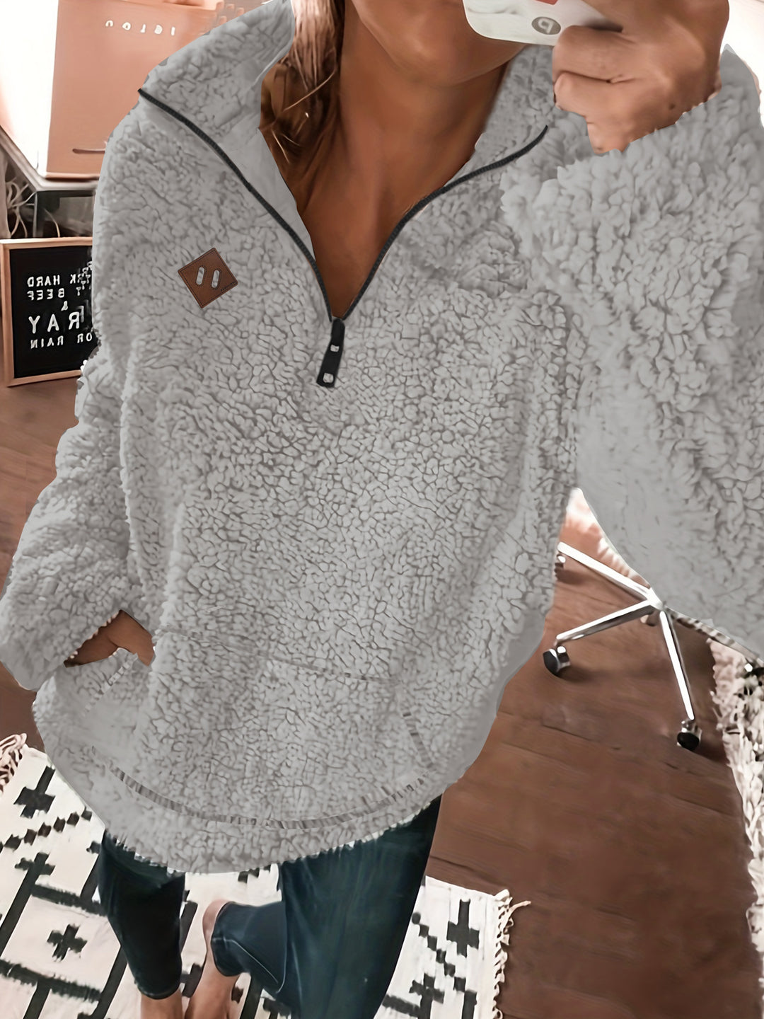 July - Elegant Teddy Jumper with Zip
