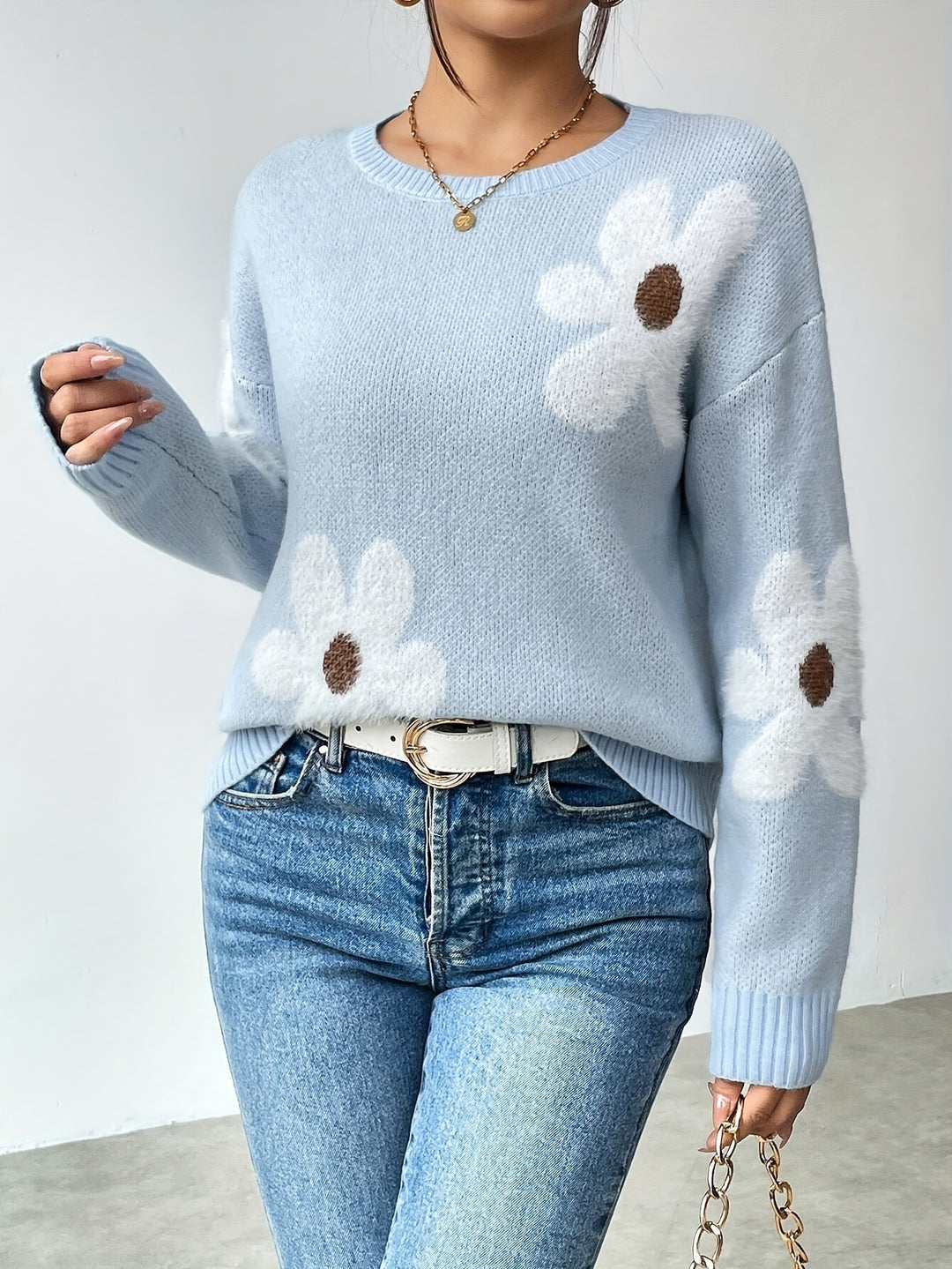Pam - Elegant Floral Jumper
