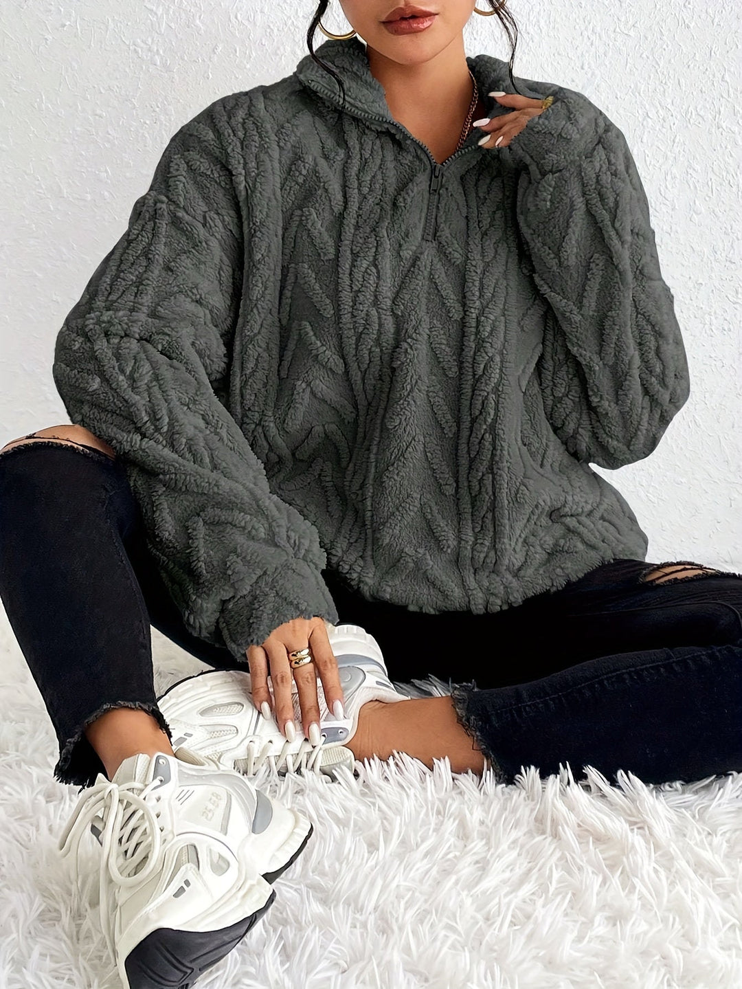 Tara - Knit Half Zip Jumper