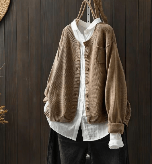 Nicole - Cardigan with Classic Button-Up Design