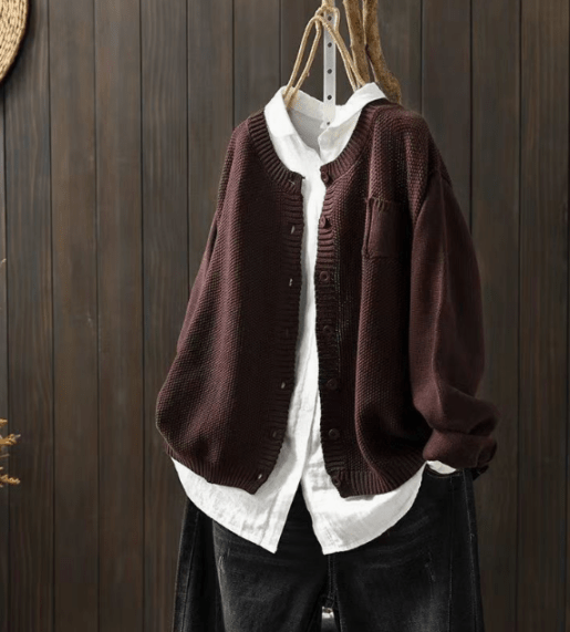 Nicole - Cardigan with Classic Button-Up Design