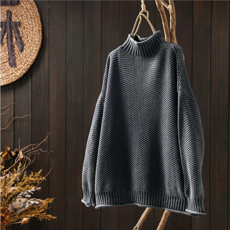 Emma - Funnel Neck Knitted Jumper