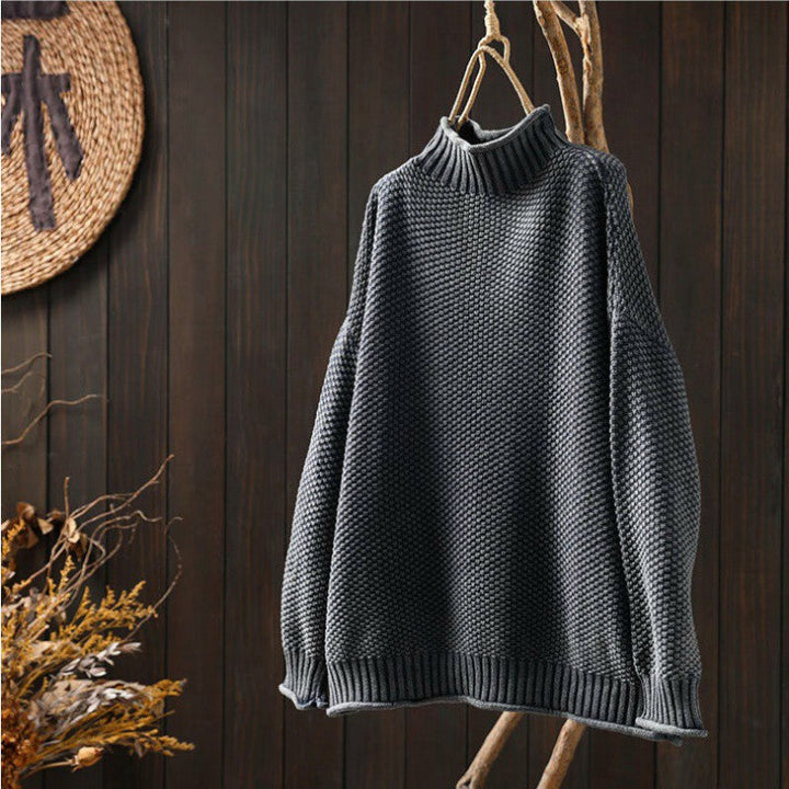 Emma - Funnel Neck Knitted Jumper