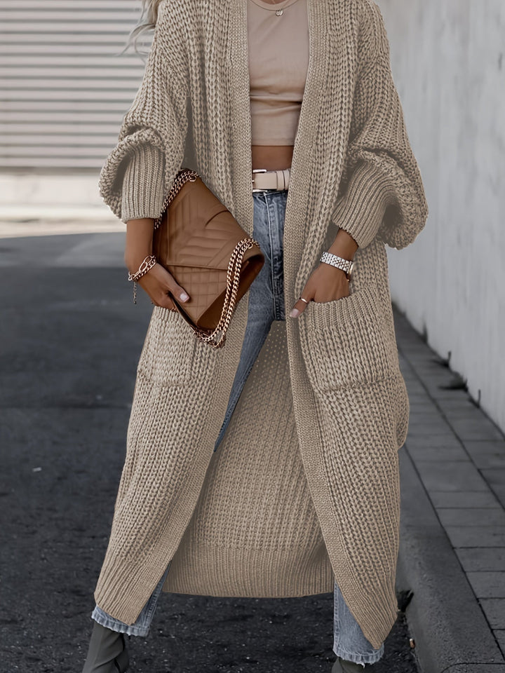 Nat - Elegant Chunky Knit Long Cardigan
