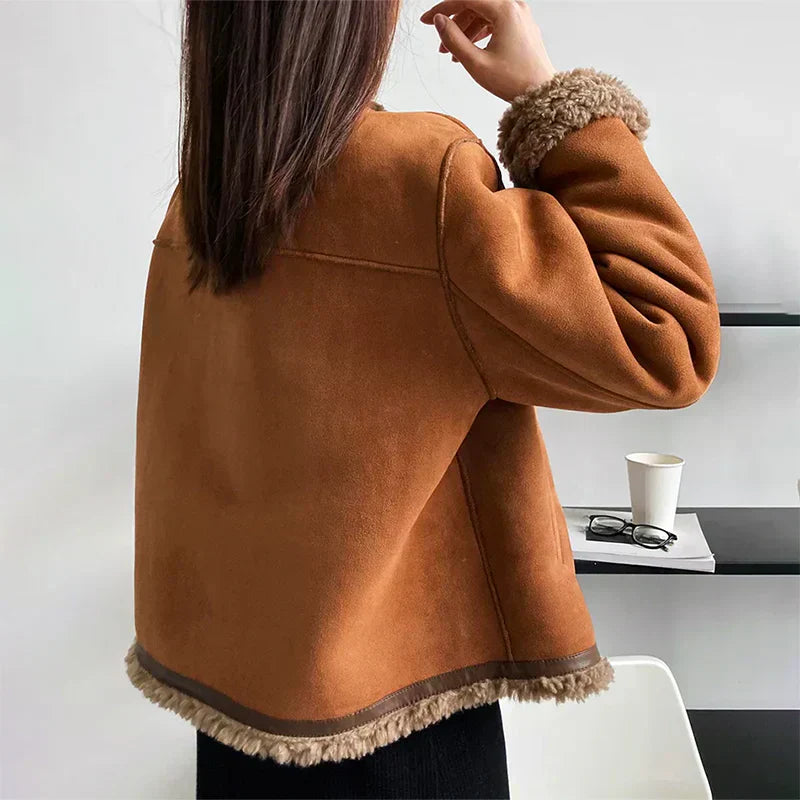 Rose - Shearling Button Jacket