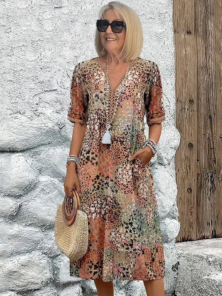 Matilda™ | Elegant Floral Midi Dress
