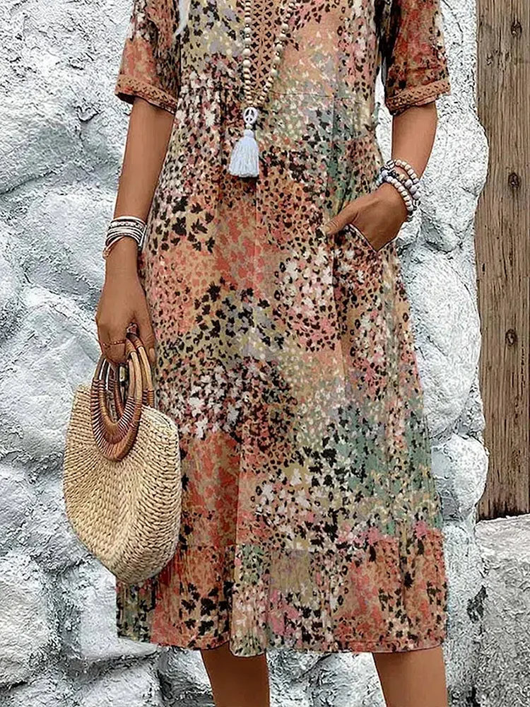 Matilda™ | Elegant Floral Midi Dress
