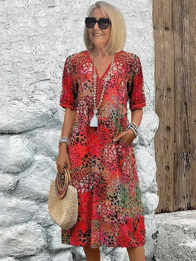 Matilda™ | Elegant Floral Midi Dress