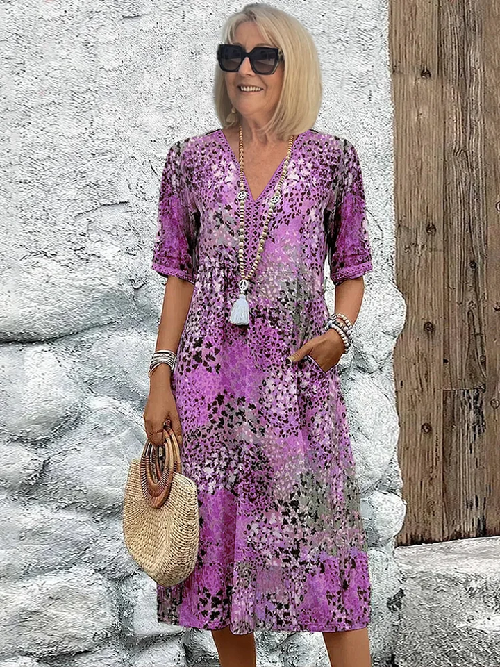 Matilda™ | Elegant Floral Midi Dress