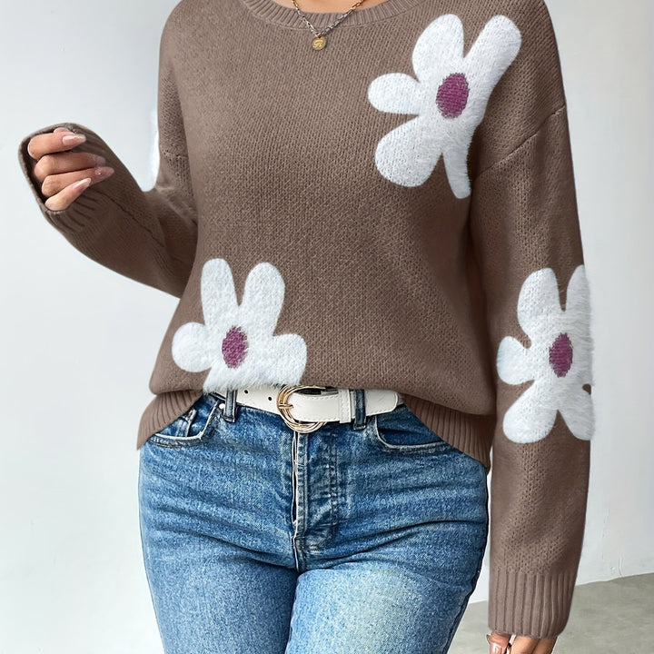 Pam - Elegant Floral Jumper