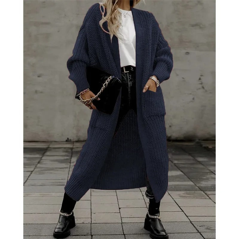 Nat - Elegant Chunky Knit Long Cardigan