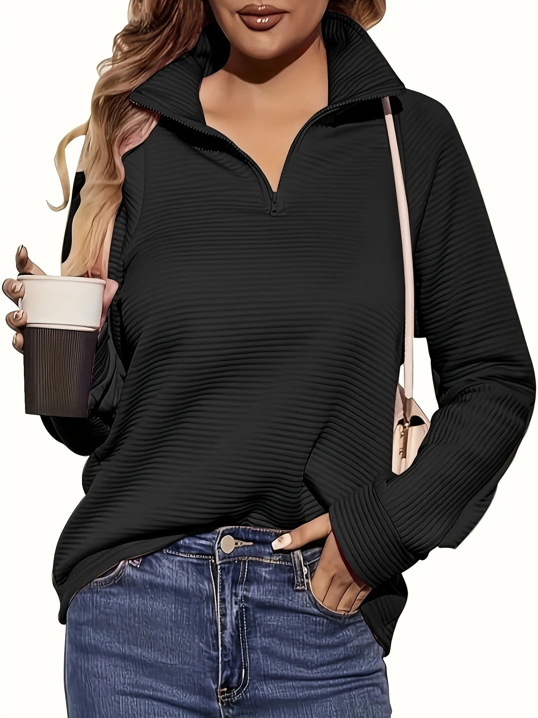 Vicki - Elegant Jumper with Zip