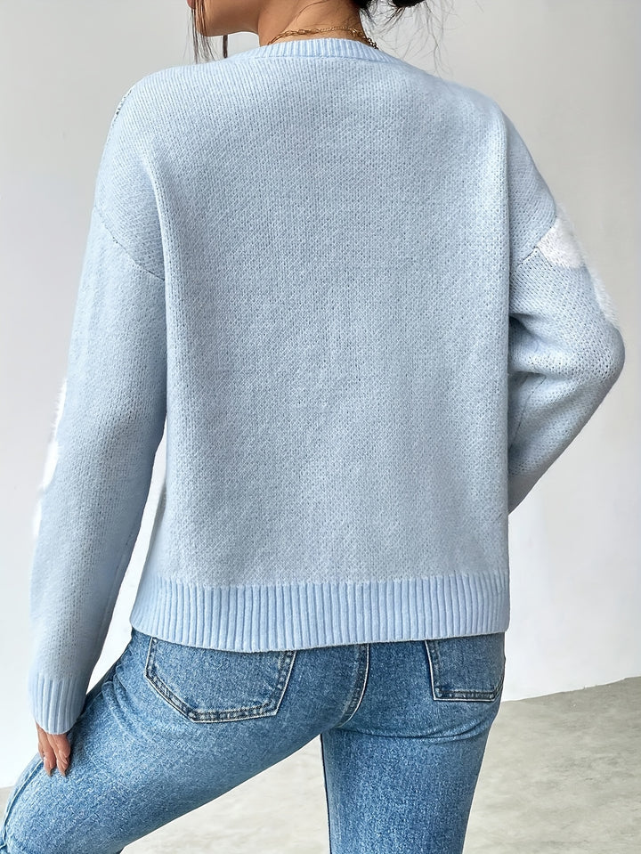 Pam - Elegant Floral Jumper