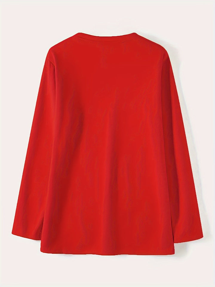 Gail - Cozy Heart Print Thermal Jumper