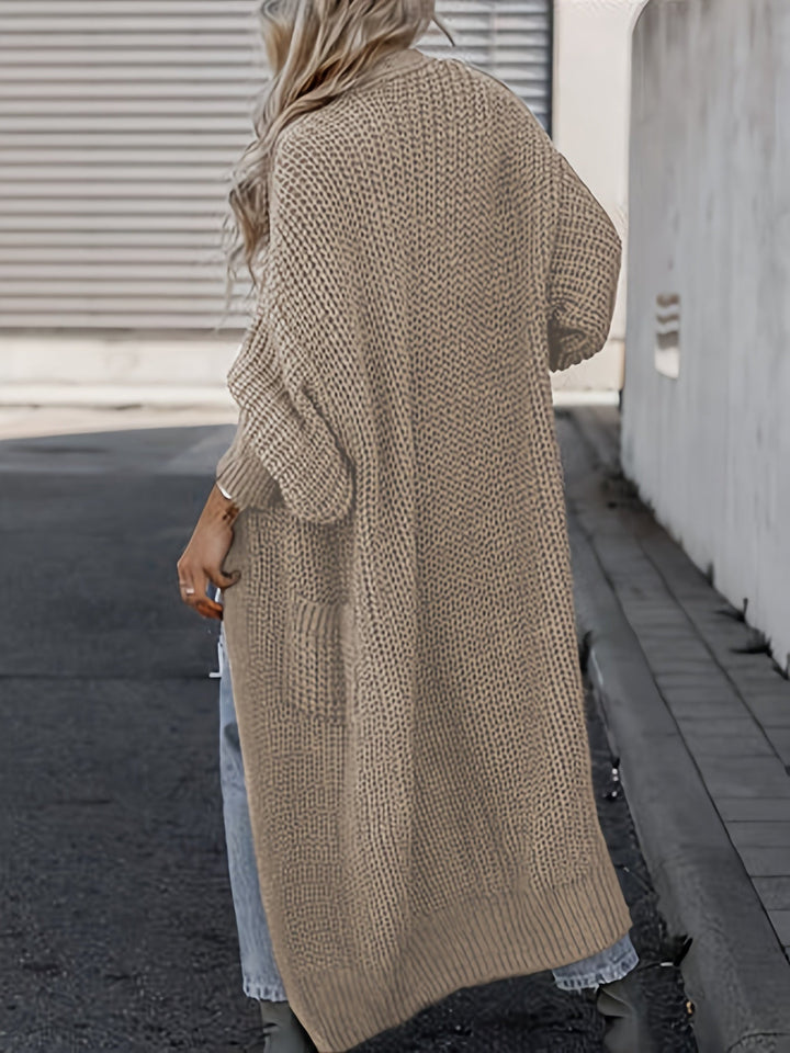 Nat - Elegant Chunky Knit Long Cardigan
